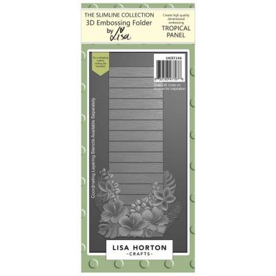 Lisa Horton Crafts 3D Embossing Folder -  Tropical Panel